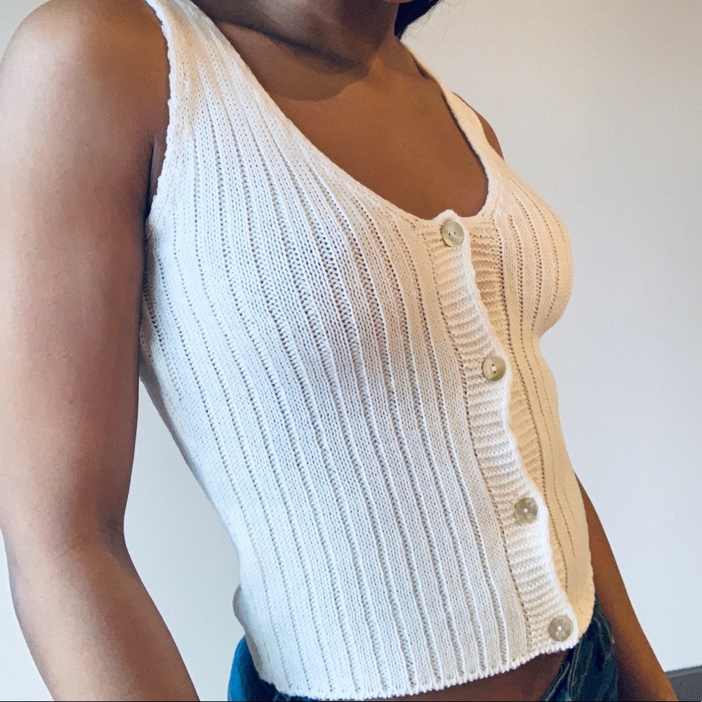Nasty Gal Ribbed Knitted Crop Top